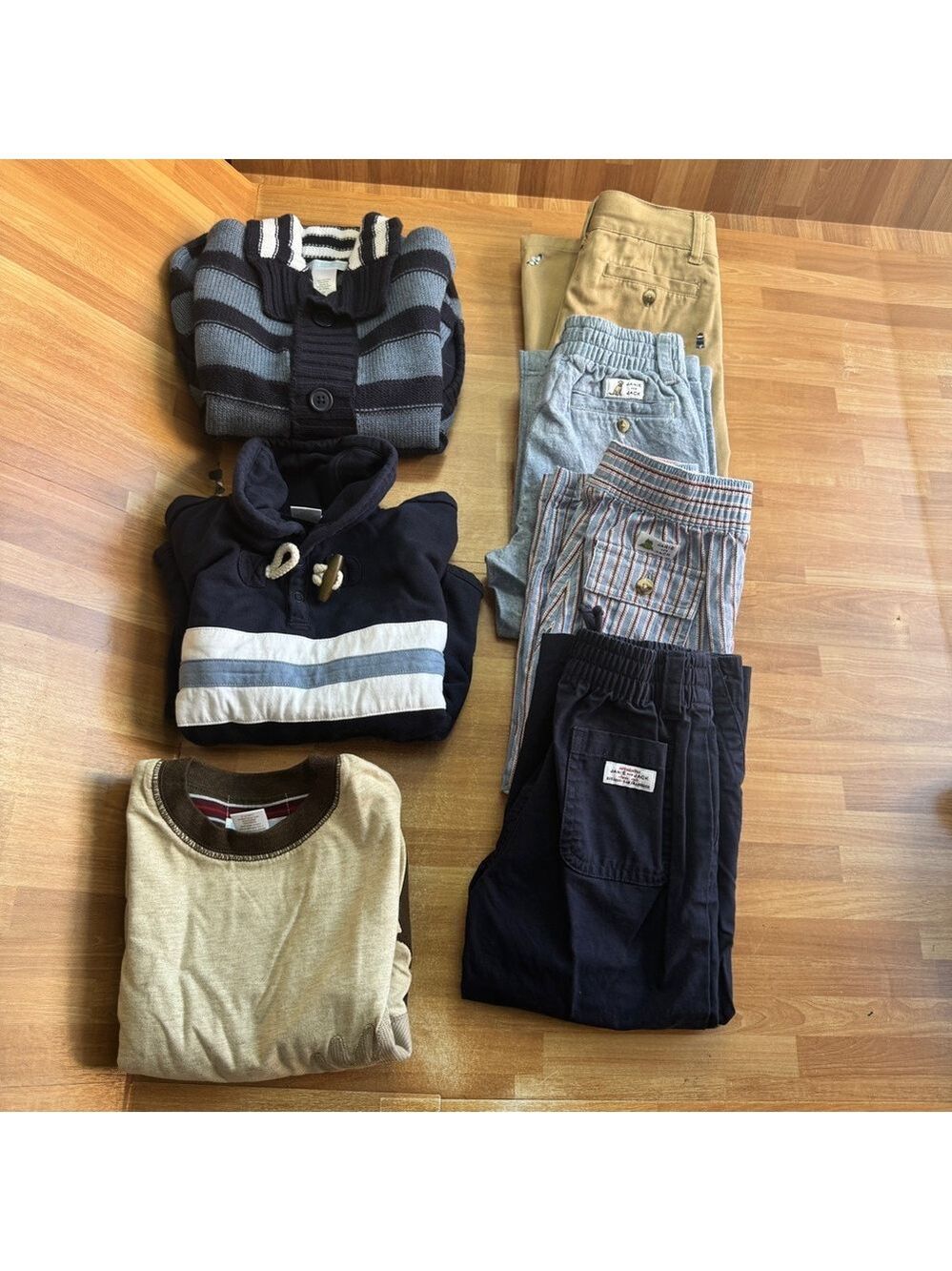 Janie and jack 2t preppy bundle, adjustable waist , cotton 7 pieces, cardigan